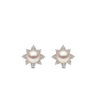Yoko London 18kt yellow gold diamond pearl Trend earrings OS