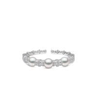 Yoko London Starlight pearl and diamond bangle - Silver One Size