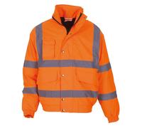Yoko Men's Classic Safety Bomber Jacket in Orange | Size: XL Yoko Orange XL