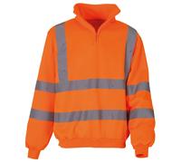 Yoko Mens Hi Vis 1/4 Zip Sweatshirt RW4683