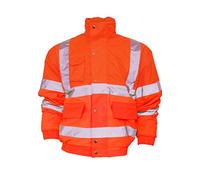 Yoko Mens Hi-Vis Bomber Jacket (2XL) (Hi Vis Orange)