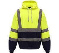 Yoko Mens Hi Vis Reflective Hoodie (XL) (Hi Visibility Yellow/Admiral Navy)