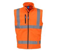 Yoko Mens Hi Vis Softshell Bodywarmer / Workwear (Pack Of 2)