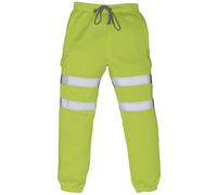 Yoko Mens Hi Visibility Reflective Work Jogging Bottoms RW5257