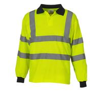 Yoko Mens High-Vis Long-Sleeved Polo Shirt PC6035
