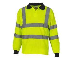 Yoko Mens High-Vis Long-Sleeved Polo Shirt PC6035