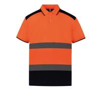 Yoko Mens Two Tone Hi-Vis Polo Shirt RW9205