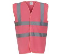 YOKO Enhanced Vis Waistcoat Extra Large Pink