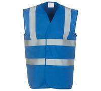 Yoko Men's Yk001/Hvw100 Hi Vis 2 Band and Braces Waistcoat - Royal, X-Large