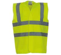 Yoko Men's Yk001/Hvw100 Hi Vis 2 Band and Braces Waistcoat - Yellow, Large