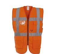Yoko Men's Yk002/Hvw801 Multi-Functional Executive Hi-Vis Waistcoat - Orange, Large