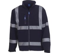 Yoko Men's Yk040/Hvk09 Hi Vis Softshell Jacket - Navy, Large