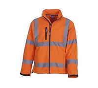Yoko Men's Yk040/Hvk09 Hi Vis Softshell Jacket - Orange, Large