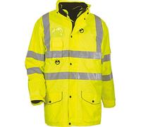 Yoko Men's Yk049/Hvp711 High Visibility Multi-Functional 7-In-1 Jacket - Yellow, Medium