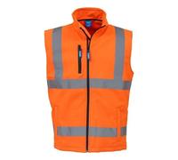 Yoko Men's Yk050/Hv006 Hi vis Softshell Gilet, Orange, L UK
