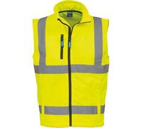 Yoko Men's Yk050/Hv006 Hi-Vis Softshell Gilet - Yellow, 3X-Large