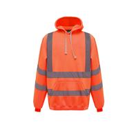 YOKO NEW Hi Vis Men Pull Over Contrast Hoodie Visibility Reflective Workwear Top