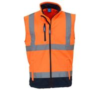 Yoko Unisex Adult Contrast Softshell Hi-Vis Gilet PC5502