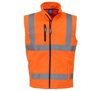 Yoko Unisex Adult Contrast Softshell Hi-Vis Gilet PC5502