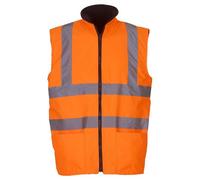 Yoko Unisex Adult Hi-Vis Fleece Reversible Body Warmer RW9570