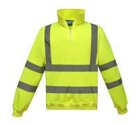 Yoko Unisex Adult Hi-Vis Quarter Zip Sweatshirt BC5313