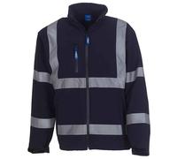 Yoko Unisex Adult Hi-Vis Soft Shell Jacket Navy (S)