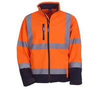 Yoko Unisex Adult Hi-Vis Soft Shell Jacket Orange/navy (Xl)