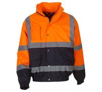 Yoko Unisex Adult Two Tone Hi-Vis Bomber Jacket RW9766
