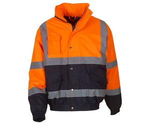 Yoko Unisex Adult Two Tone Hi-Vis Bomber Jacket RW9766