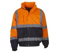 Yoko Unisex Adult Two Tone High-Vis Bomber Jacket