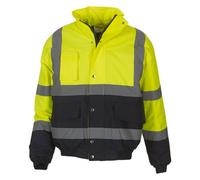 Yoko Unisex Adult Two Tone High-Vis Bomber Jacket