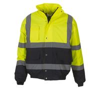 Yoko Unisex Adult Two Tone High-Vis Bomber Jacket