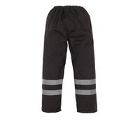 Yoko Unisex Adult Waterproof High-Vis Over Trousers Black (M)