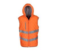 Yoko Unisex Adults Hi Vis Kensington Hooded Gilet (3XL) (Orange)