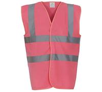 Yoko Unisex Premium Hi-Vis Waistcoat Vest/Jacket (3XL) (Pink)