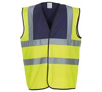 Yoko Unisex Premium Hi-Vis Waistcoat Vest / Jacket (L) (Hi Vis Yellow/Black)