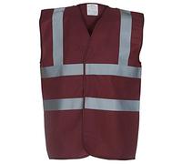 Yoko Unisex Premium Hi-Vis Waistcoat Vest/Jacket (L) (Maroon)