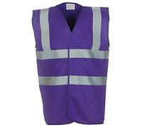 Yoko Unisex Premium Hi-Vis Waistcoat Vest / Jacket (M) (Purple)
