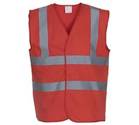 Yoko Unisex Premium Hi-Vis Waistcoat Vest / Jacket (M) (Red)