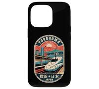 Yokohama Japan Retro Shinkansen City Skyline Kanji Souvenir Case for iPhone 13 Pro