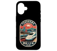 Yokohama Japan Retro Shinkansen City Skyline Kanji Souvenir Case for iPhone 16