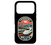 Yokohama Japan Retro Shinkansen City Skyline Kanji Souvenir Case for iPhone 17 Pro