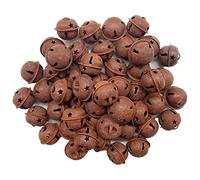 Yokoke 50PCS Christmas Rusty Tin Jingle Bells Country Primitive Farmhouse Rustic Metal Bells Sleigh for Christmas Tree Ornament Holiday Everyday Hanging Crafting and Embellishing