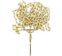 YOKOKE Oversized Wedding Lasso with Pearls and Crucifix - Traditional Unity Cord Gift, 4.72 inches, Metal, No Gemstone