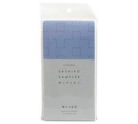 Yokota Daruma Sashiko Cloth Sashiko Fabric - Pre-Printed Sashiko Sampler - White with English Instruction Inside (White KAKUJU-TUNAGI)