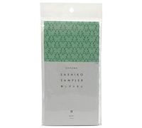 Yokota Daruma Sashiko Cloth Sashiko Fabric - Pre-Printed Sashiko Sampler - White with English Instruction Inside (White Tree)