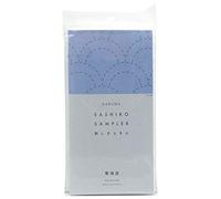 Yokota Daruma Sashiko Cloth Sashiko Fabric - Pre-Printed Sashiko Sampler - White with English Instruction Inside (White SEIGAIHA)