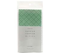 Yokota Daruma Sashiko Cloth Sashiko Fabric - Pre-Printed Sashiko Sampler - White with English Instruction Inside (White JUJIHANA)