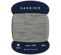 Yokota Daruma Sashiko-Fil, Single Card and Tint: Grey, 40 m Fine Card.