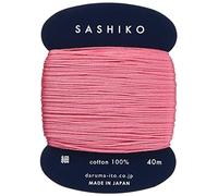 Yokota Daruma Sashiko Thread, Individual and Assorted Colors (Japanese Apricot, Pink, Fine Card 40m)